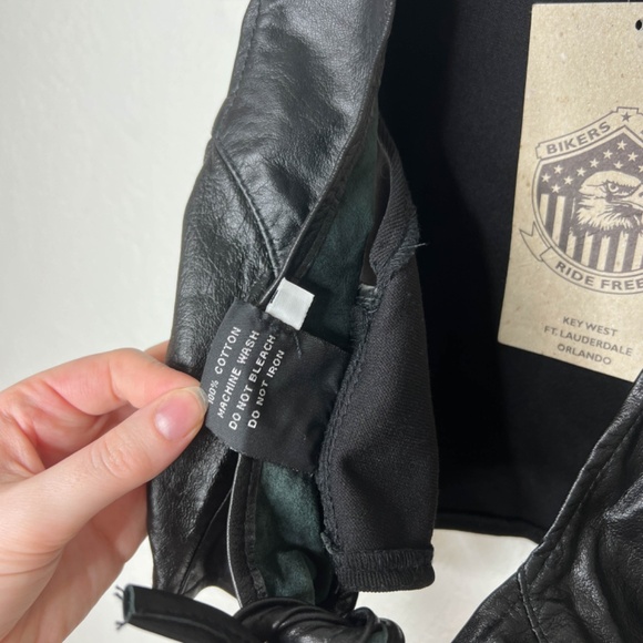 NWT Bikers Image | The Front Bra Leather Size Large Americana - Picture 8 of 11